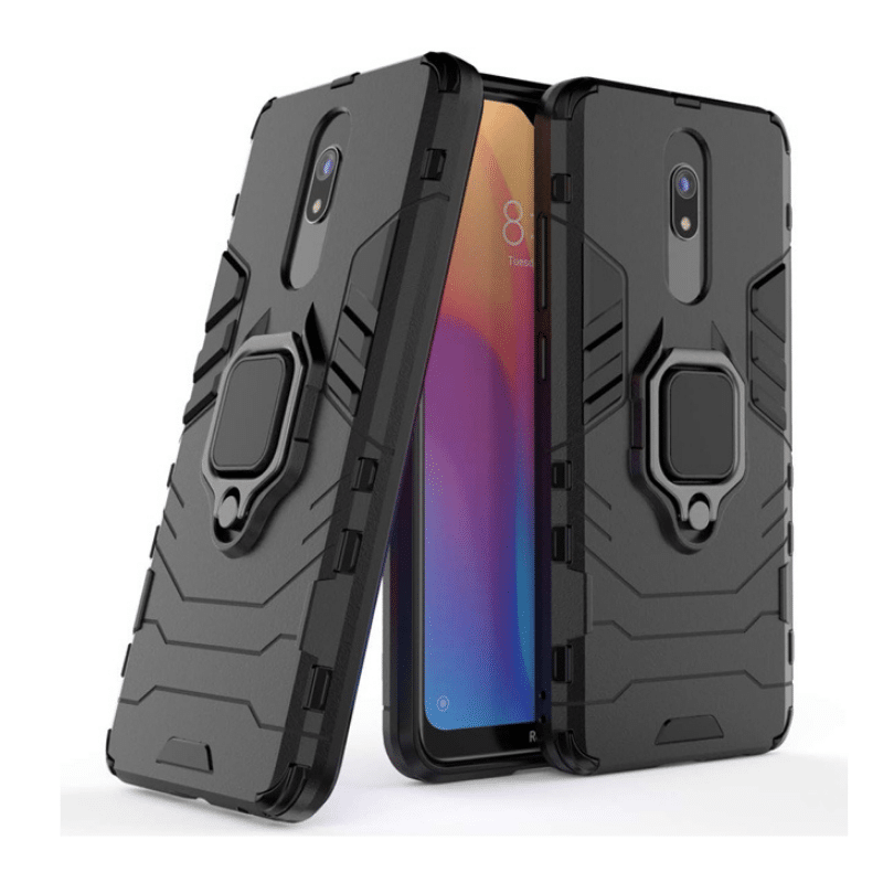 RING ARMOR KICKSTAND CASE SHOPRANO XIAOMI REDMI 8 8A BLACK