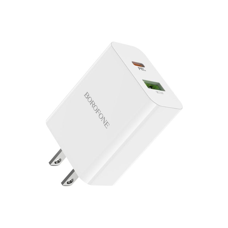 BOROFONE BA56 - LAVIDA DUAL PORT PD 20W + QC3.0 CHARGER (US)