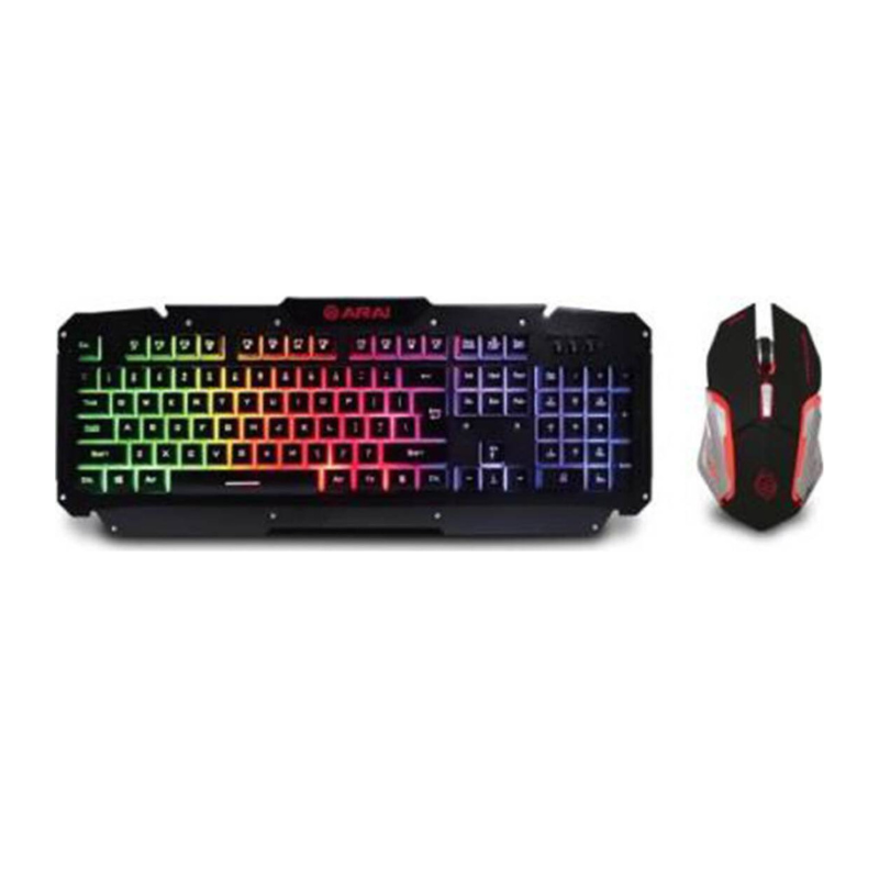 ZEROGROUND KEYBOARD & MOUSE METALIC ARAI KB-1700G