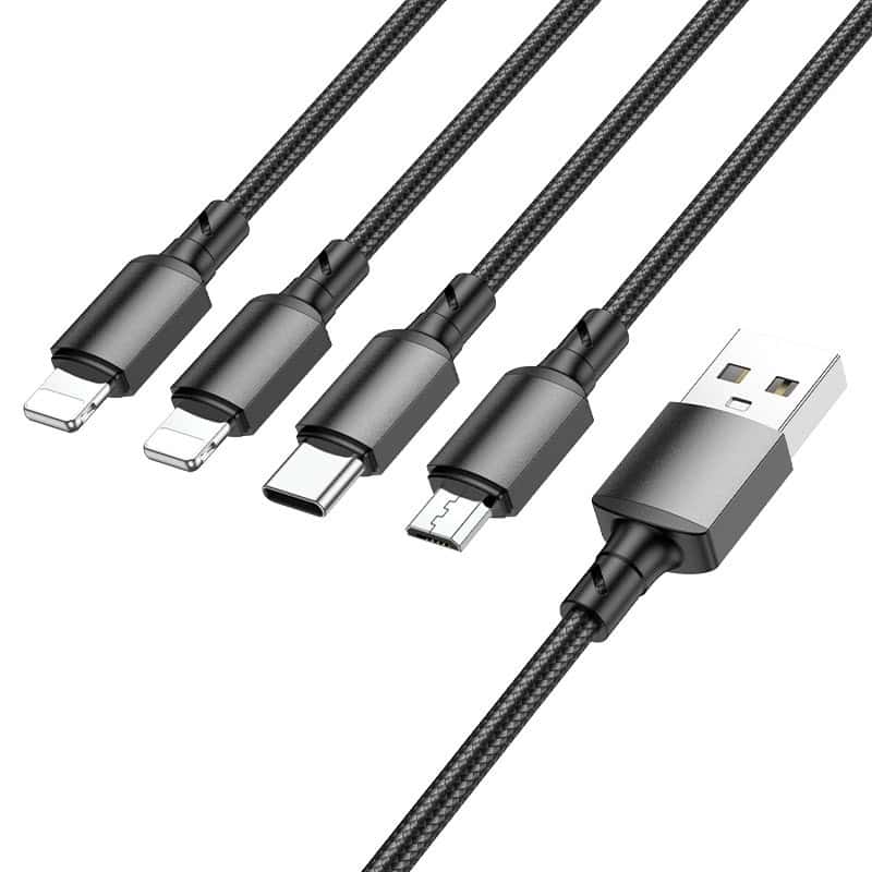 BOROFONE BX72 - 4 IN 1 CHARGING CABLE (2 X LIGHTNING)