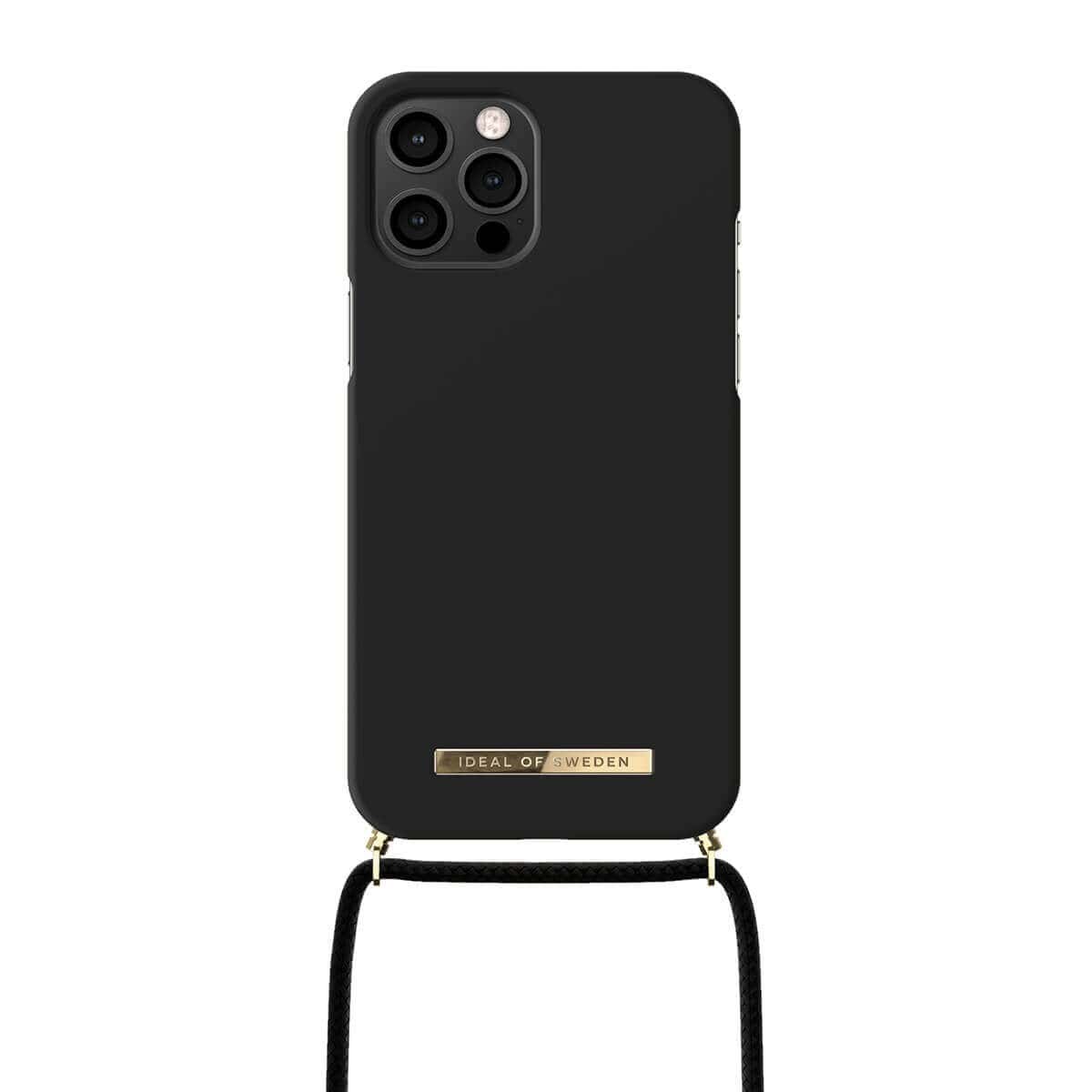 IDEAL OF SWEDEN NECKLACE CASE ORDINARY JET BLACK - IPHONE 13 MINI