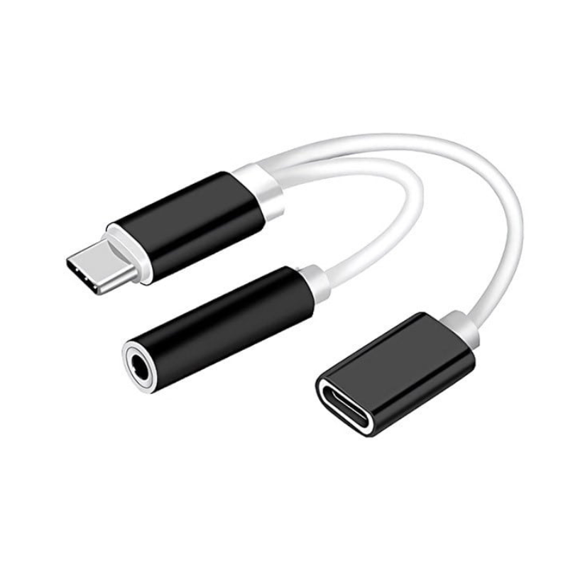 PT ADAPTER TYPE C 3.0V (M) TO TYPE C 3.0V (F) + 3.5MM JACK (F) FOR EAR & VOL CONTROLER CAB-UC030