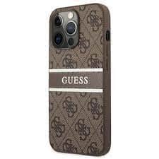 GUESS 4G LOGO STRIPE PU LEATHER HARD CASE - IPHONE 13 PRO