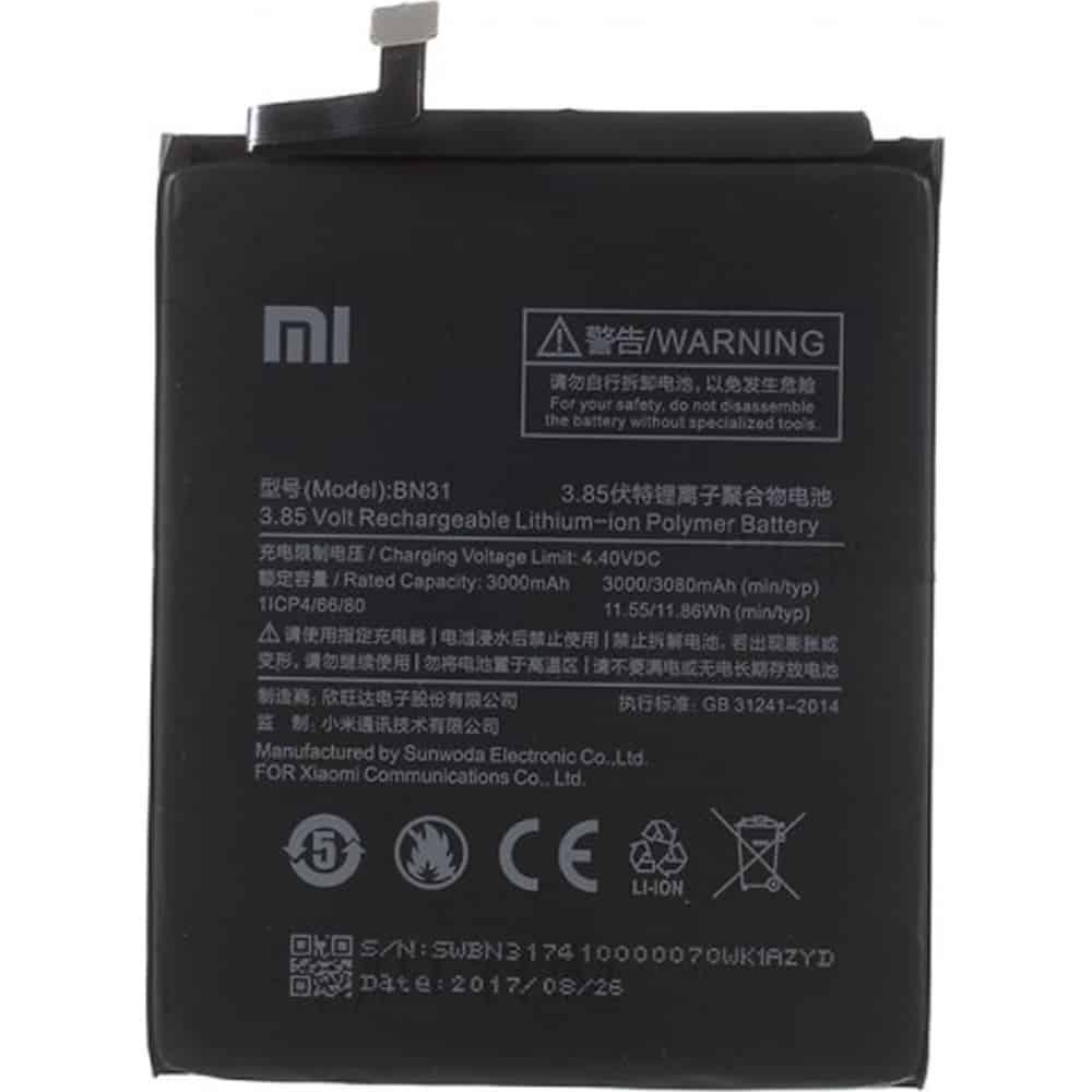 BATTERY - XIAOMI MI A1 / MI 5X / REDMI NOTE 5A (BN31)