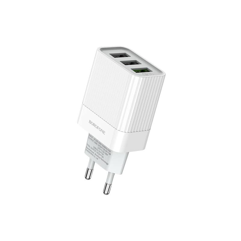 BOROFONE BA40A - SPEEDWAY THREE PORT QC3.0 CHARGER