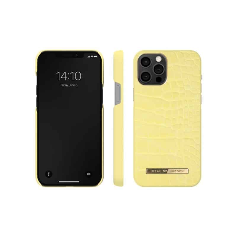 IDEAL OF SWEDEN ATELIER CASE LEMON CROCO - IPHONE 12 PRO MAX