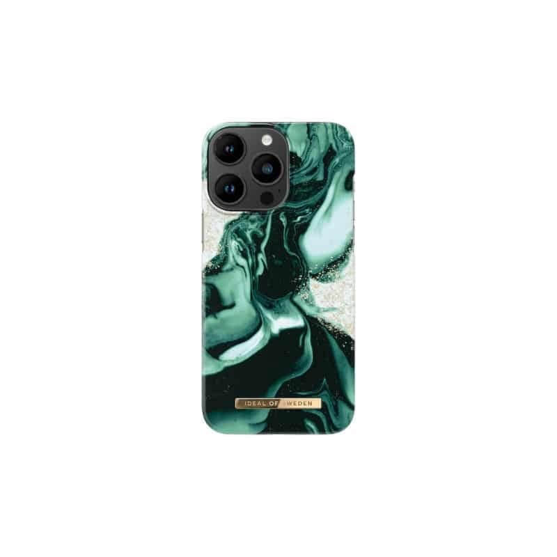 IDEAL OF SWEDEN FASHION CASE GOLDEN OLIVE MARBLE - IPHONE 14 PRO MAX