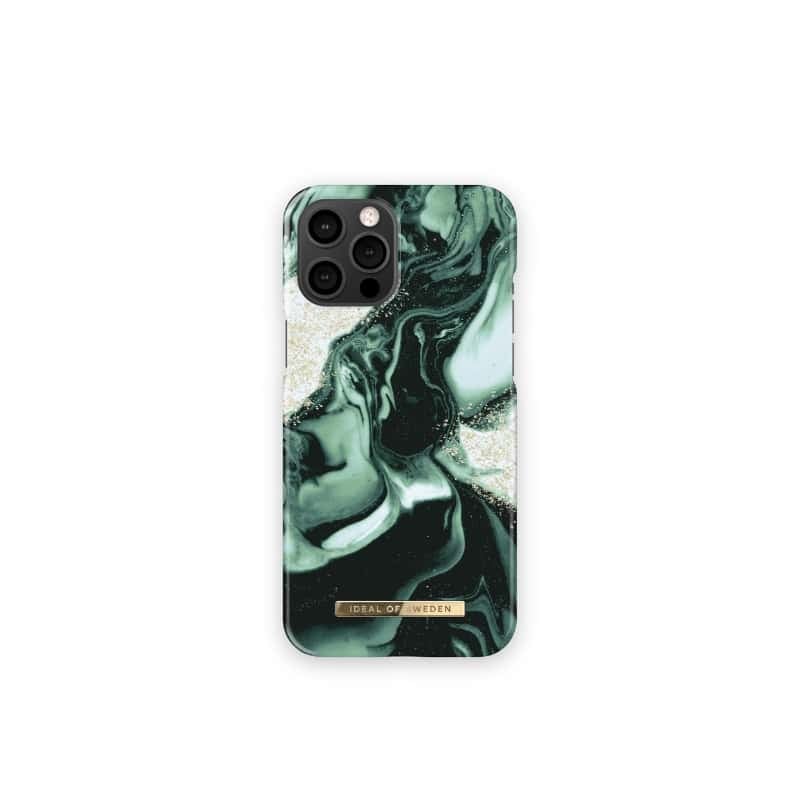 IDEAL OF SWEDEN FASHION CASE GOLDEN OLIVE MARBLE - IPHONE 14 PRO