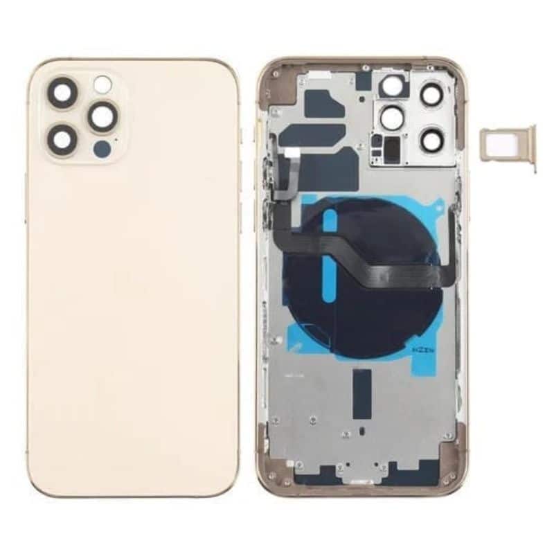 MIDDLE FRAME & BATTERY DOOR WITH SIDE KEYS & MAGNETS - IPHONE 12 PRO