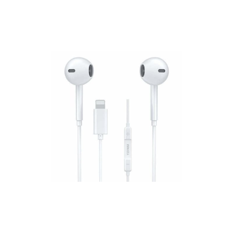 WK Y19 MAX LIGHTNING WHITE EARPHONE