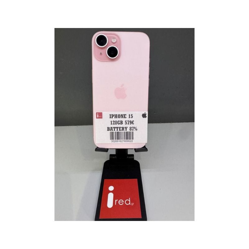 IPHONE 15 128GB PINK ΜΕΤΑΧΕΙΡΙΣΜΕΝΟ