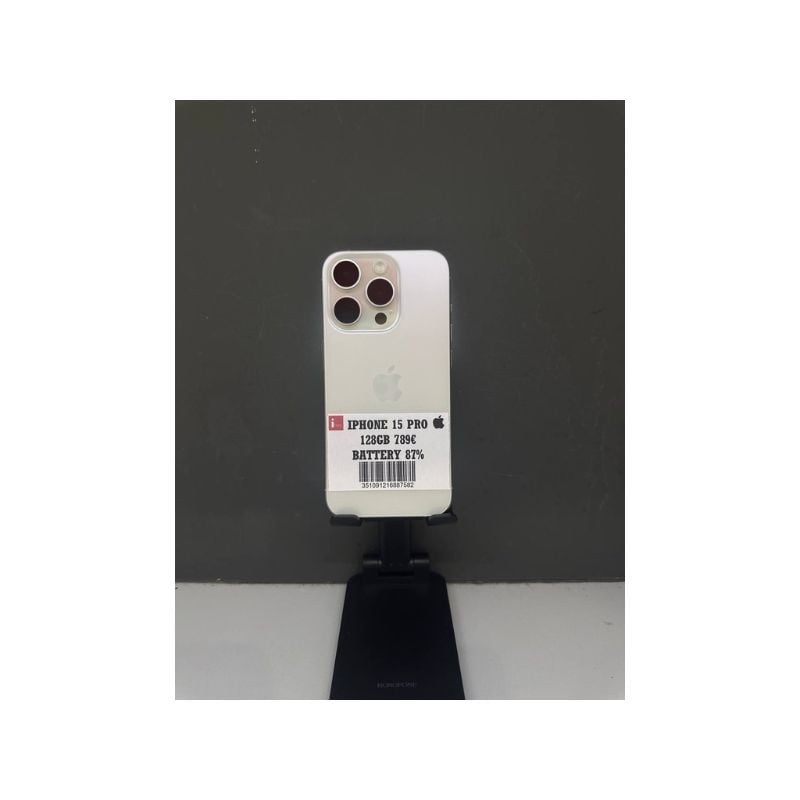 IPHONE 15-PRO 128GB WHITE TITANIUM ΜΕΤΑΧΕΙΡΙΣΜΕΝΟ
