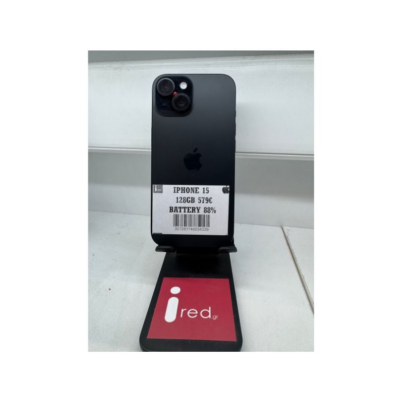 IPHONE 15 128GB BLACK ΜΕΤΑΧΕΙΡΙΣΜΕΝΟ