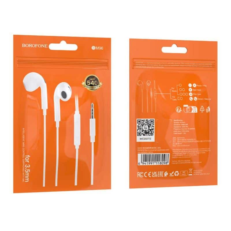 BOROFONE BM96 - BRILLIANT DIGITAL EARPHONES WITH MIC 3.5MM