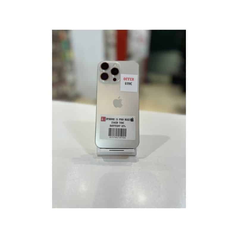 IPHONE 15-PRO-MAX 256GB WHITE TITANIUM ΜΕΤΑΧΕΙΡΙΣΜΕΝΟ