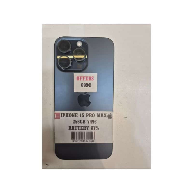 IPHONE 15-PRO-MAX 256GB BLUE TITANIUM ΜΕΤΑΧΕΙΡΙΣΜΕΝΟ