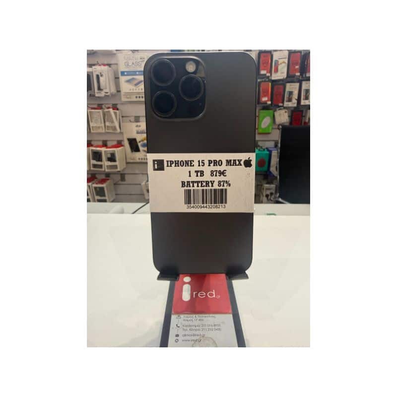 IPHONE 15-PRO MAX 1TB Black Titanium ΜΕΤΑΧΕΙΡΙΣΜΕΝΟ