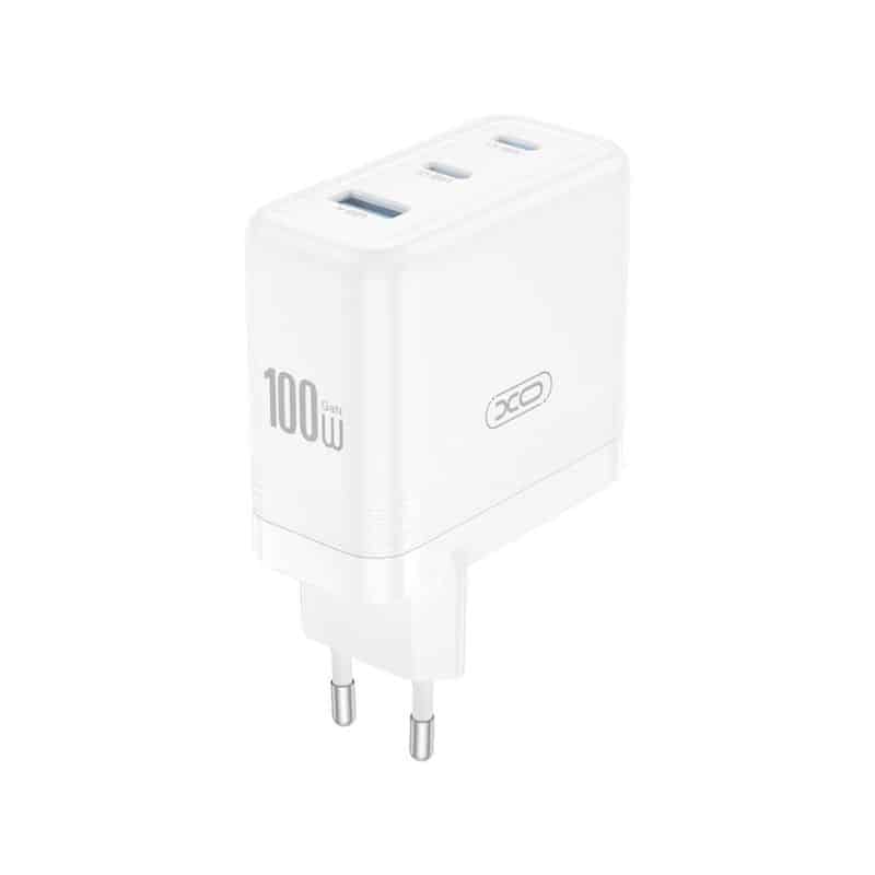XO CE35 CHARGER 100W GAN, 2 PORTS TYPE C, 1 PORT USB