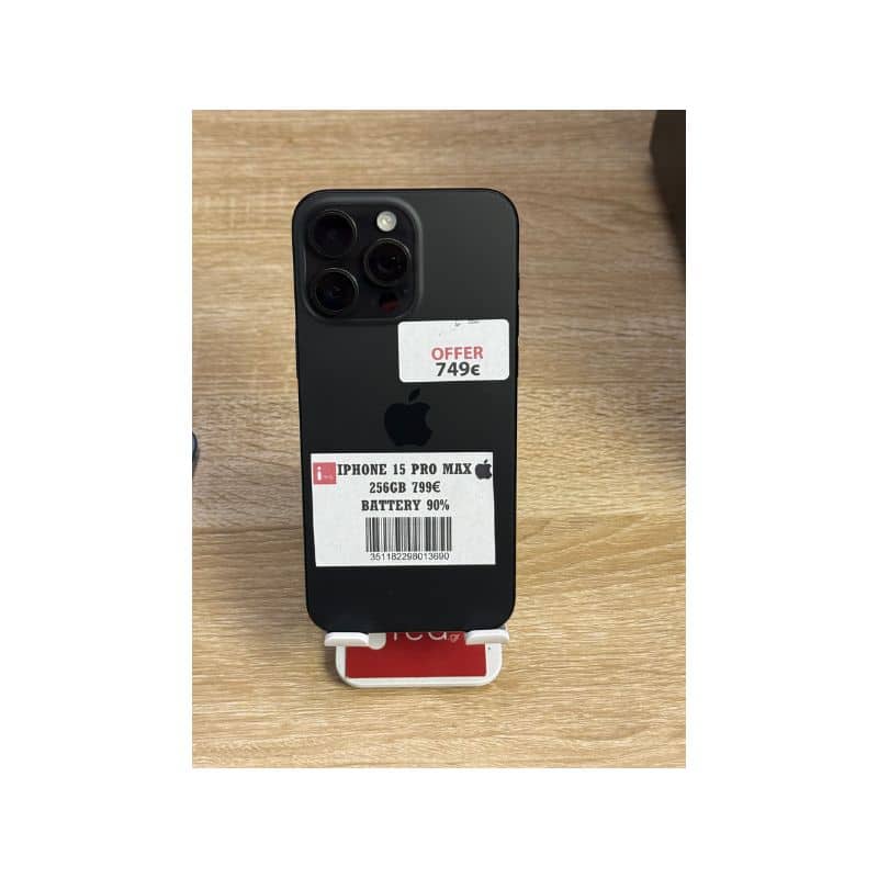 IPHONE 15-PRO-MAX 256GB BLACK TITANIUM ΜΕΤΑΧΕΙΡΙΣΜΕΝΟ