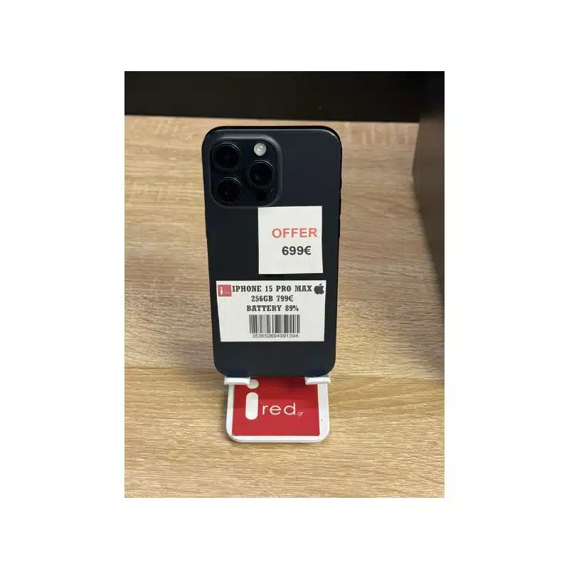 IPHONE 15-PRO-MAX 256GB BLUE TITANIUM ΜΕΤΑΧΕΙΡΙΣΜΕΝΟ