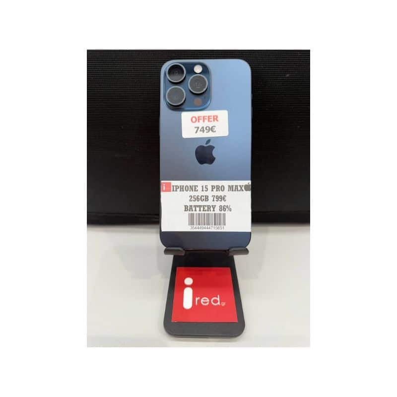 IPHONE 15-PRO-MAX 256GB BLUE TITANIUM ΜΕΤΑΧΕΙΡΙΣΜΕΝΟ