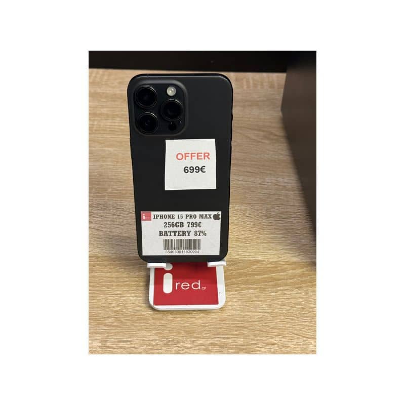 IPHONE 15-PRO-MAX 256GB BLACK ΜΕΤΑΧΕΙΡΙΣΜΕΝΟ