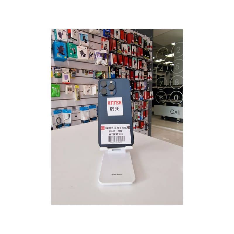 IPHONE 15-PRO-MAX 256GB BLUE TITANIUM ΜΕΤΑΧΕΙΡΙΣΜΕΝΟ