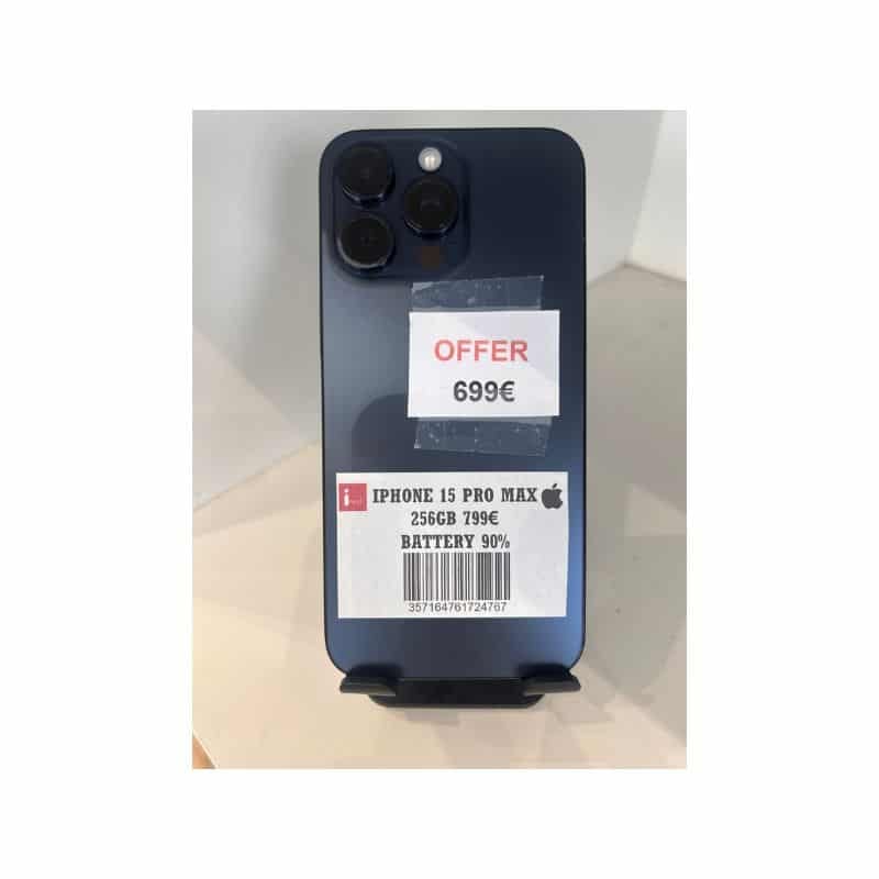 IPHONE 15-PRO-MAX 256GB BLUE TITANIUM ΜΕΤΑΧΕΙΡΙΣΜΕΝΟ