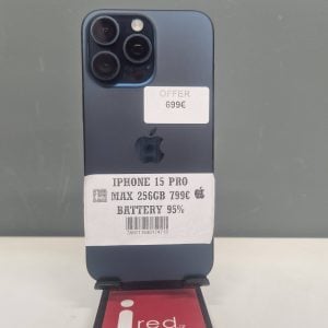 IPHONE 15-PRO-MAX 256GB BLUE TITANIUM ΜΕΤΑΧΕΙΡΙΣΜΕΝΟ