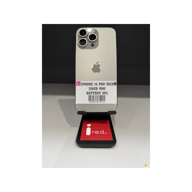 IPHONE 16-PRO-MAX 256GB NATURAL TITANIUM ΜΕΤΑΧΕΙΡΙΣΜΕΝΟ