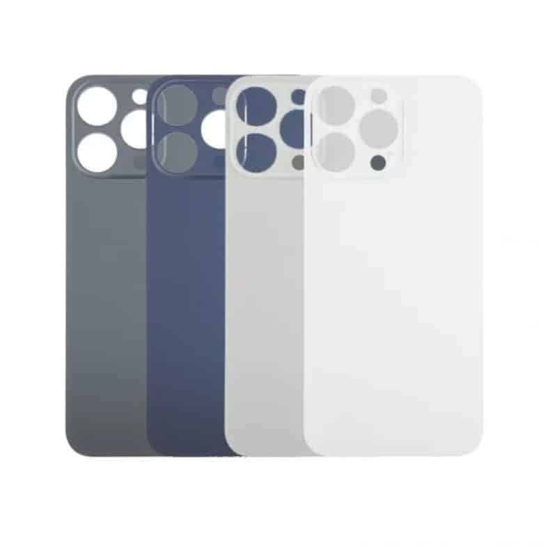 REAR COVER GLASS WITH CAMERA HOLE FOR REF - IPHONE 15 PRO MAX