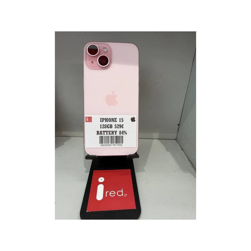 IPHONE 15 128GB PINK ΜΕΤΑΧΕΙΡΙΣΜΕΝΟ