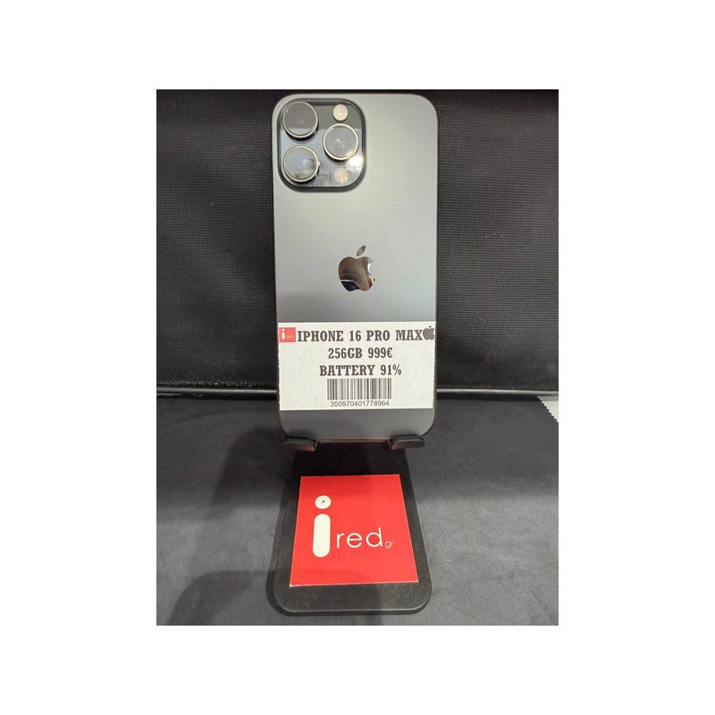 IPHONE 16-PRO-MAX 256GB BLACK TITANIUM ΜΕΤΑΧΕΙΡΙΣΜΕΝΟ