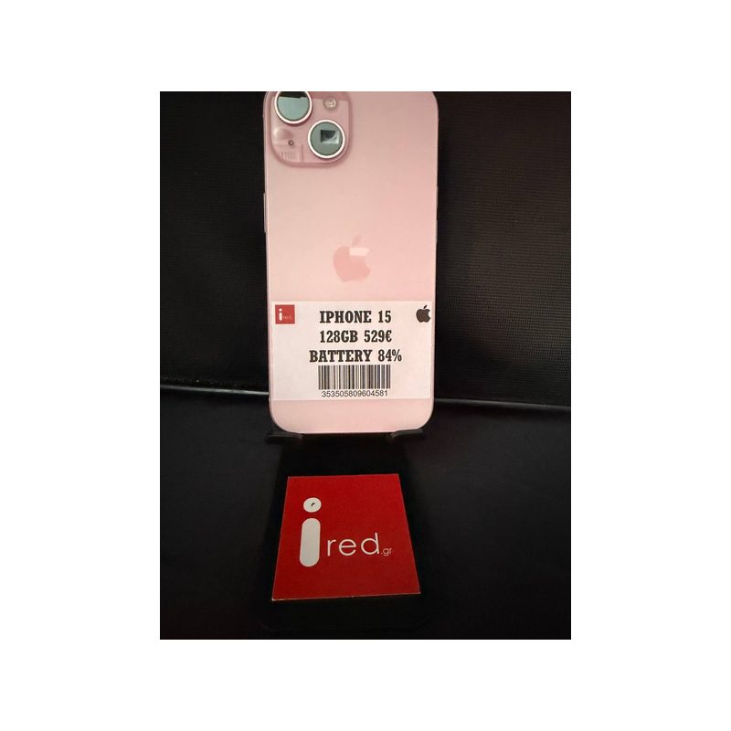 IPHONE 15 128GB PINK ΜΕΤΑΧΕΙΡΙΣΜΕΝΟ
