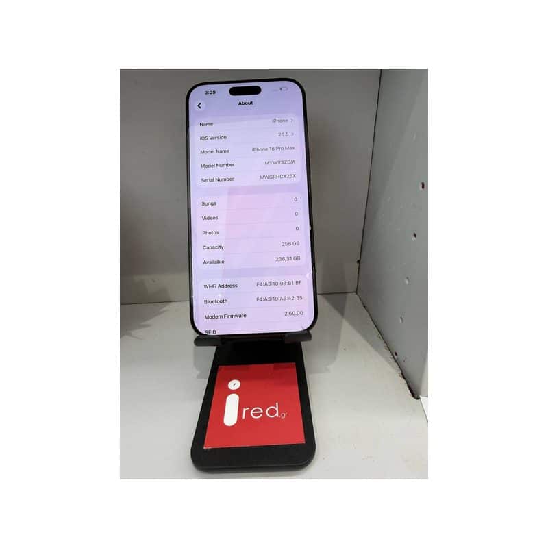 IPHONE 16-PRO-MAX 256GB BLACK TITANIUM ΜΕΤΑΧΕΙΡΙΣΜΕΝΟ