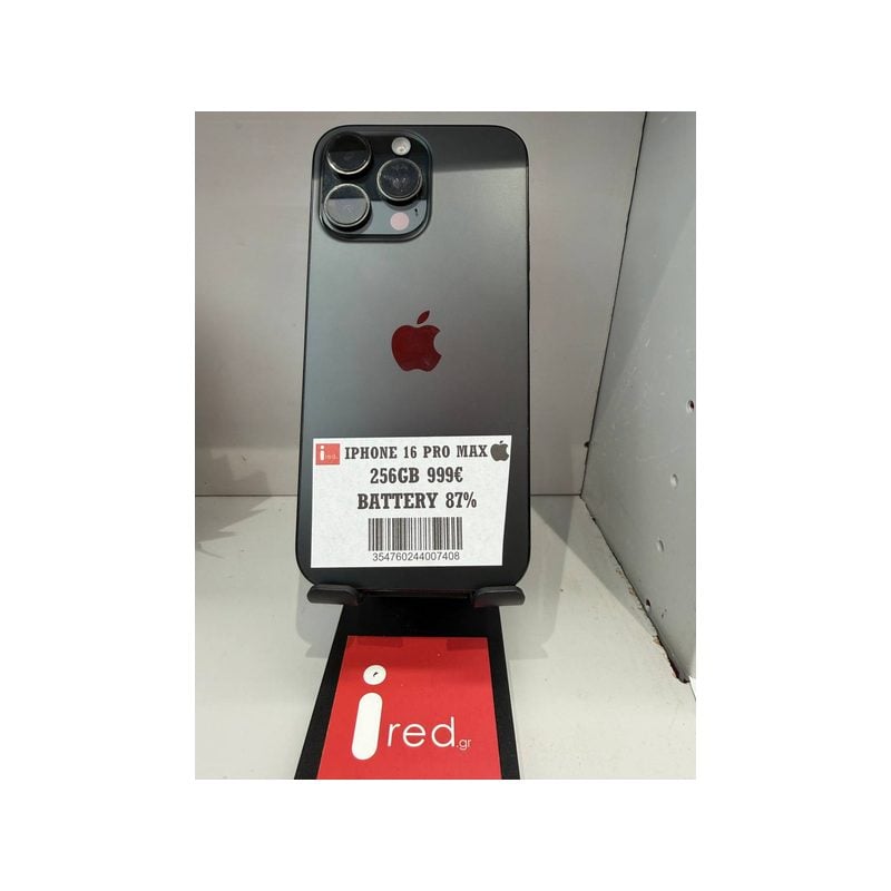 IPHONE 16-PRO-MAX 256GB Black Titanium ΜΕΤΑΧΕΙΡΙΣΜΕΝΟ