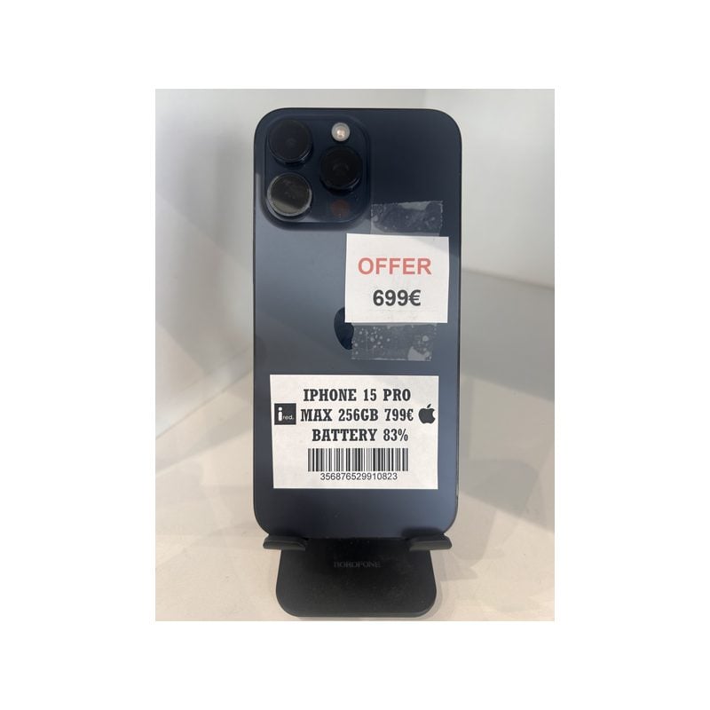 IPHONE 15-PRO-MAX 256GB BLUE TITANIUM ΜΕΤΑΧΕΙΡΙΣΜΕΝΟ