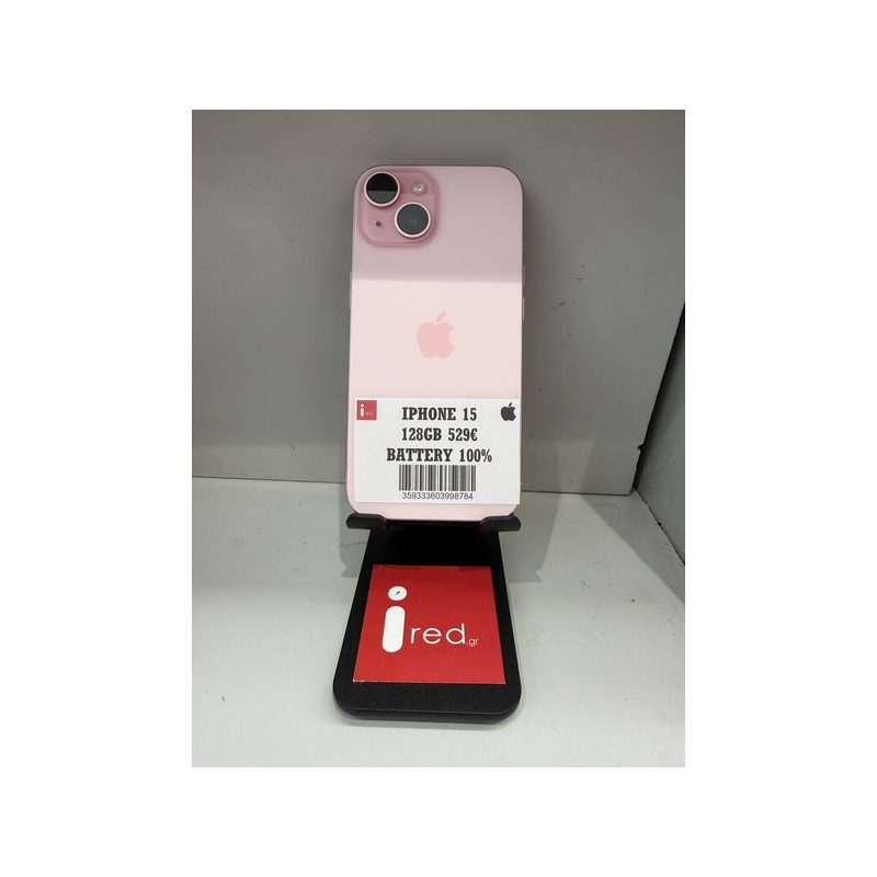 IPHONE 15 128GB PINK ΜΕΤΑΧΕΙΡΙΣΜΕΝΟ