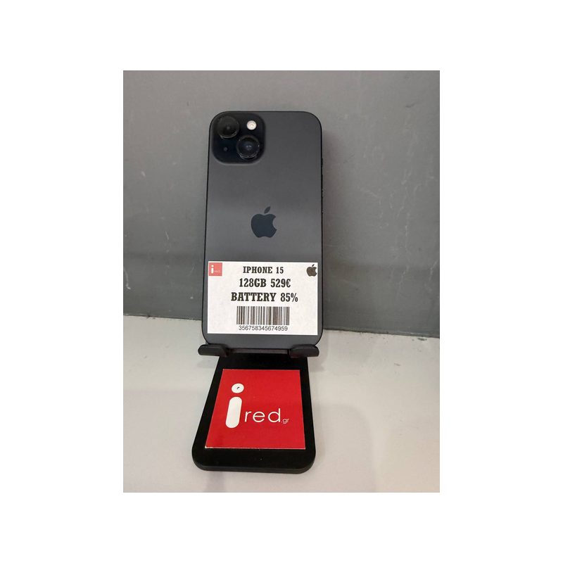 IPHONE 15 128GB BLACK ΜΕΤΑΧΕΙΡΙΣΜΕΝΟ