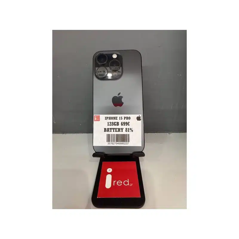 IPHONE 15-PRO 128GB BLACK ΜΕΤΑΧΕΙΡΙΣΜΕΝΟ