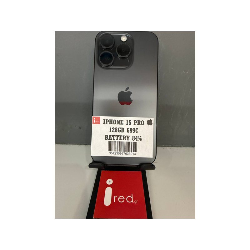 IPHONE 15-PRO 128GB BLACK ΜΕΤΑΧΕΙΡΙΣΜΕΝΟ