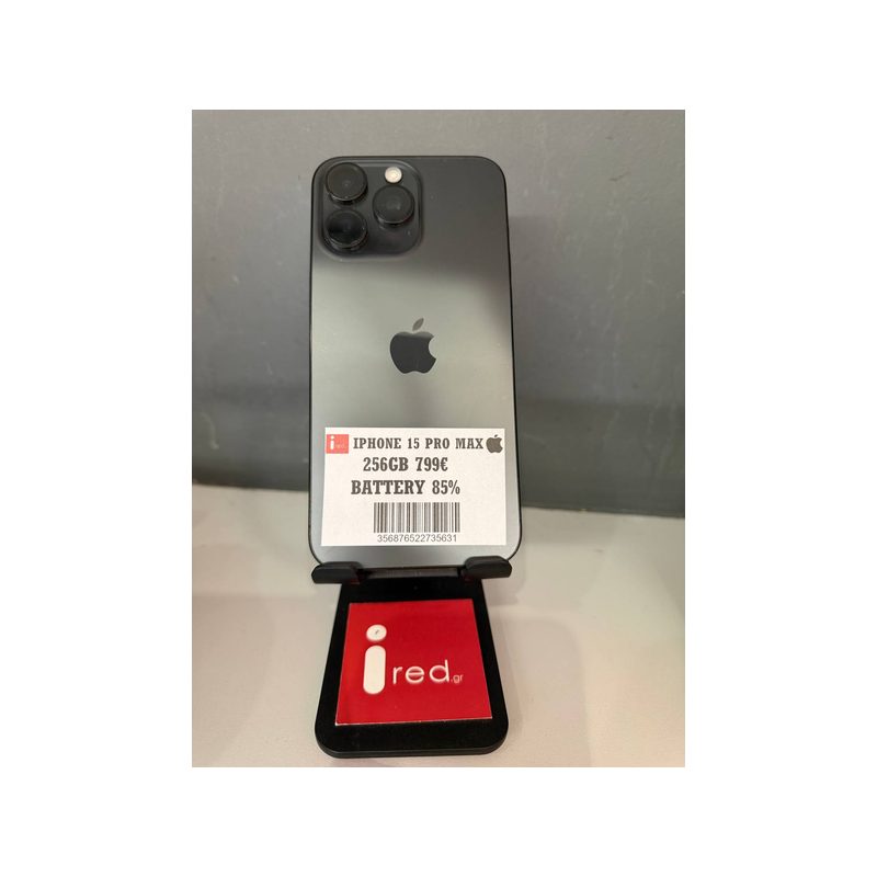 IPHONE 15-PRO-MAX 256GB BLACK ΜΕΤΑΧΕΙΡΙΣΜΕΝΟ