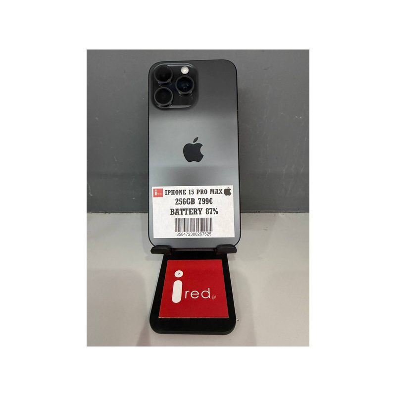 IPHONE 15-PRO-MAX 256GB BLACK ΜΕΤΑΧΕΙΡΙΣΜΕΝΟ