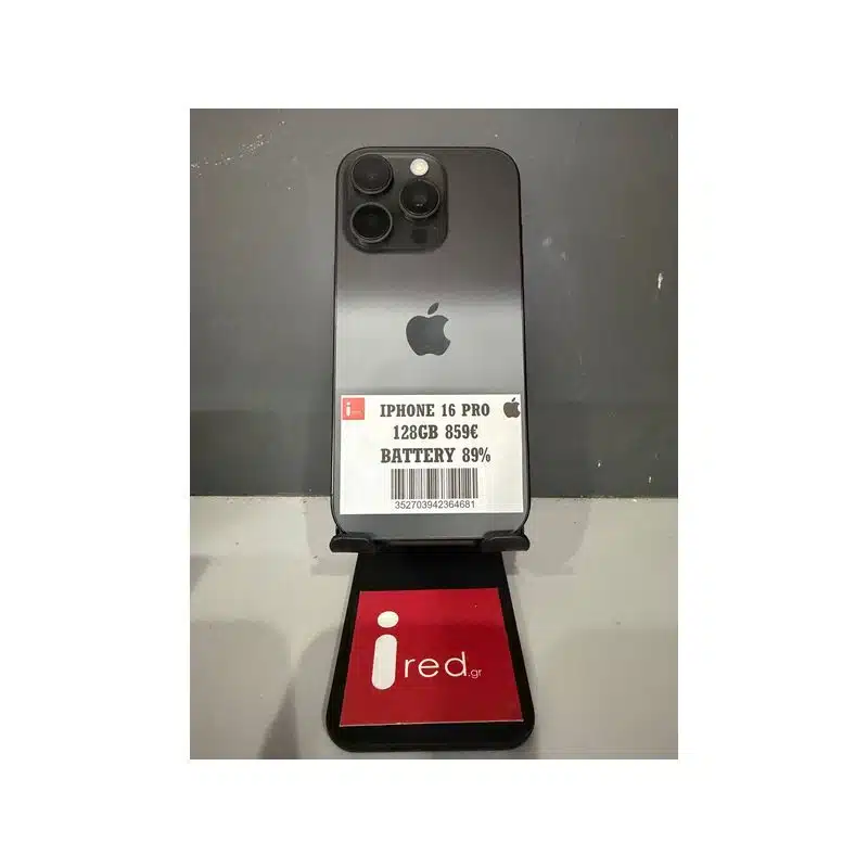 IPHONE 16-PRO 128GB BLACK ΜΕΤΑΧΕΙΡΙΣΜΕΝΟ