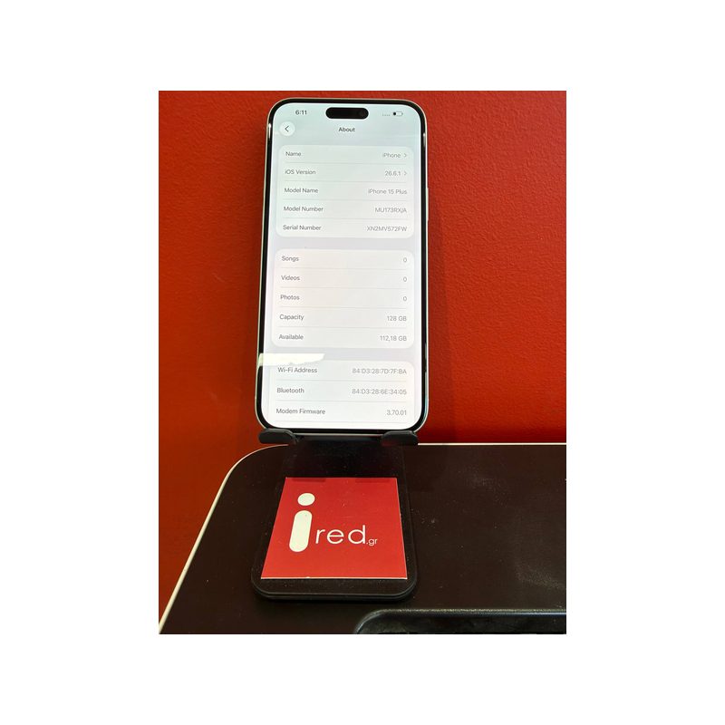 IPHONE 15 PLUS 128GB GREEN ΜΕΤΑΧΕΙΡΙΣΜΕΝΟ