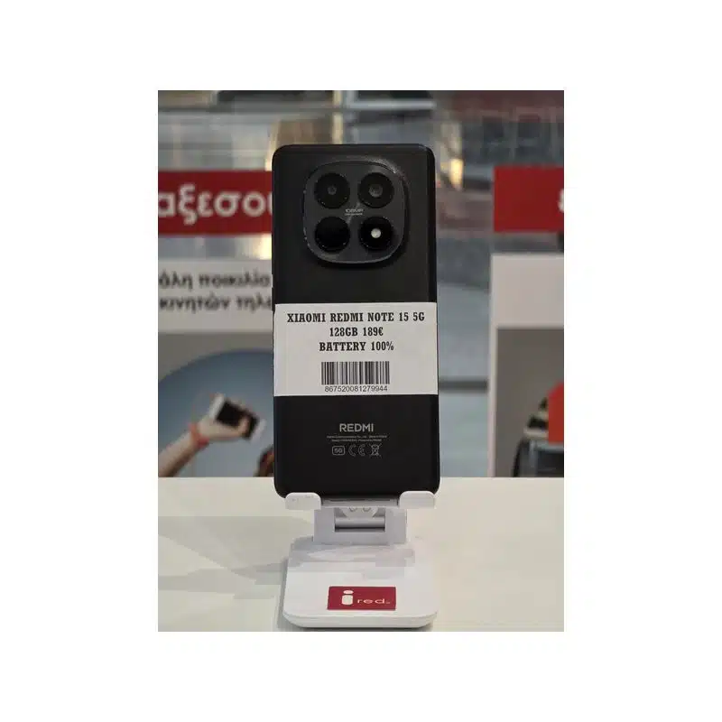 XIAOMI REDMI NOTE 15 5G 128GB BLACK ΜΕΤΑΧΕΙΡΙΣΜΕΝΟ